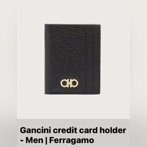 Ferragamo Gancini credit card holder